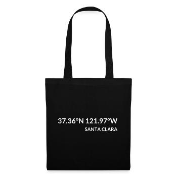 Santa Clara California USA Coordinates - Tote Bag - black - Front