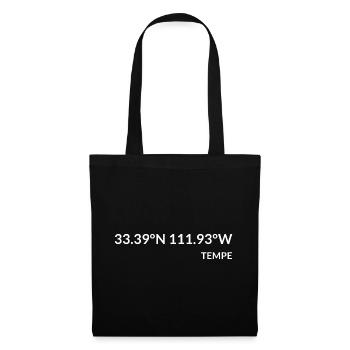Tempe, Arizona, USA Coordinates - Tote Bag - black - Front