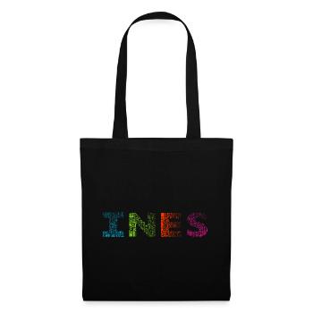 Ines Letter Name - Tote Bag - black - Front