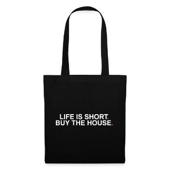 Life is short Funny Realtor Real Estate Agent - Stoffbeutel - Schwarz - Vorne