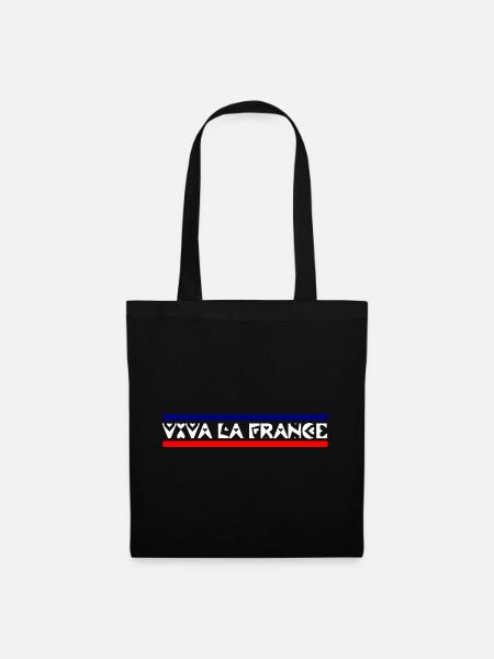 Frankreich - Stoffbeutel - Schwarz