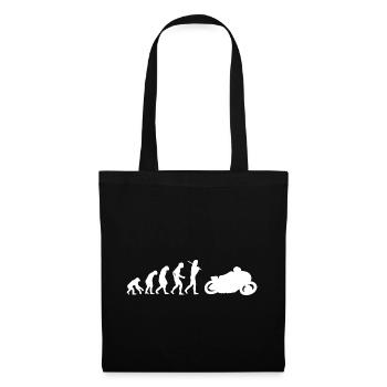 Motorcycle Motorcyclist Evolution Biker Gift - Tote Bag - black - Front