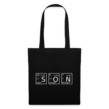 Vater und Sohn Partnerlook Periodensystem - Stoffbeutel - Schwarz - Vorne