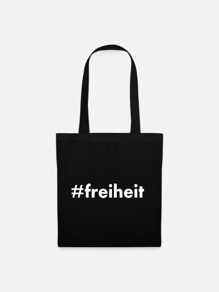 freiheit - Stoffbeutel - Schwarz