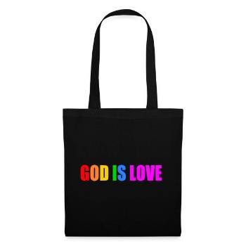 God is love - Stoffbeutel - Schwarz - Vorne