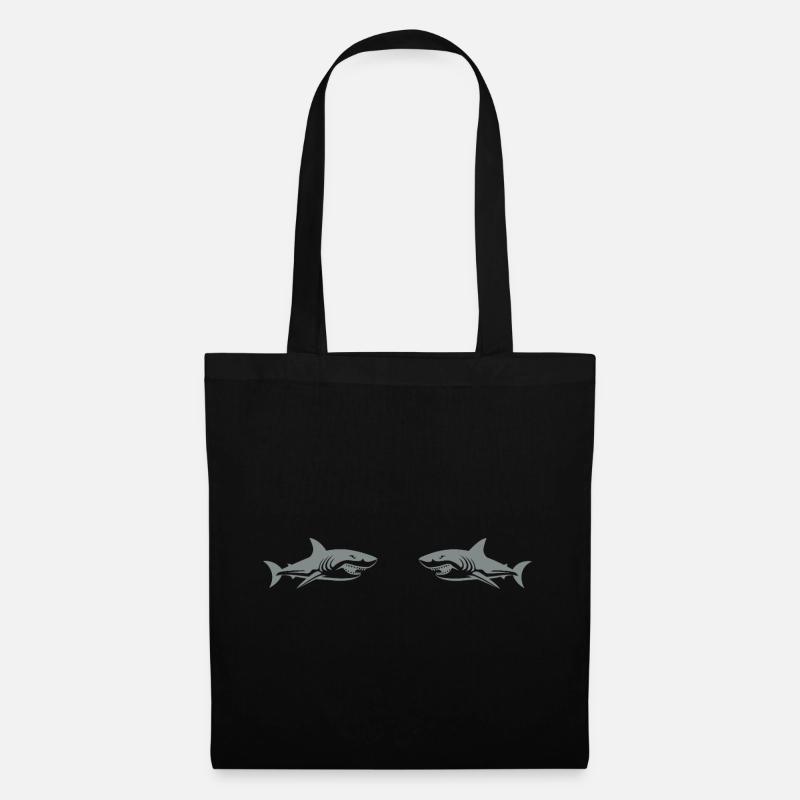 Requins - Sac en tissu - noir