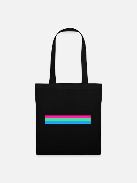 Polysexual flag - Tote Bag - black