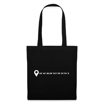 Coordonnées de Norderstedt - Sac en tissu - noir - Devant