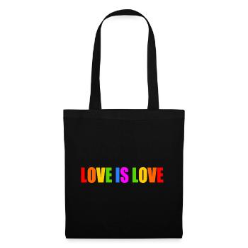 Love is love - Sac en tissu - noir - Devant