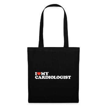 I love my Cardiologist Heart Shirt - Tote Bag - black - Front