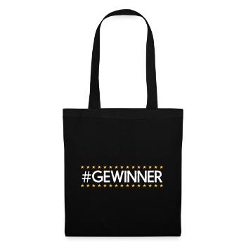 #Gewinner - Stoffbeutel - Schwarz - Vorne