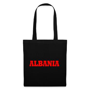 Albanien - Stoffbeutel - Schwarz - Vorne