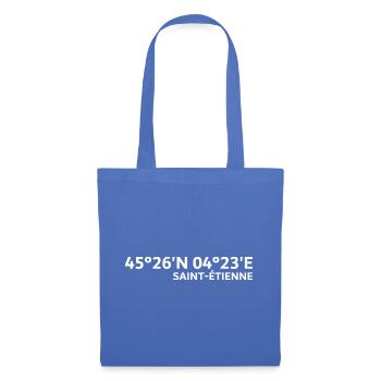 Coordonnées de Saint-Étienne - Sac en tissu - bleu pâle - Devant