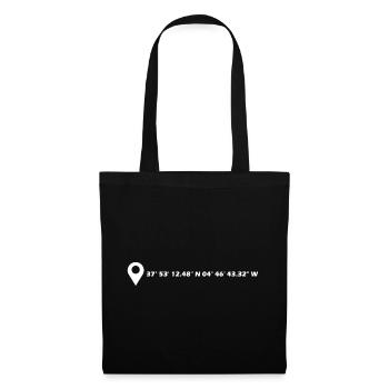 Coordonnées de Córdoba - Sac en tissu - noir - Devant