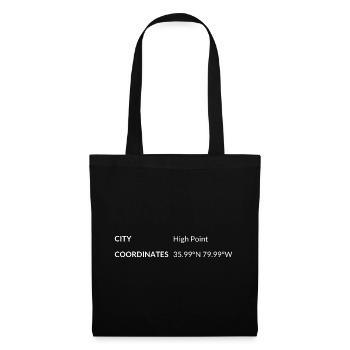 High Point, North Carolina, USA coordinates - Tote Bag - black - Front