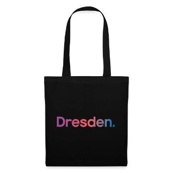 Dresden Typografie Farben Stadt Symbol Logo icon - Stoffbeutel - Schwarz - Vorne
