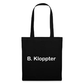 B. Kloppter - Stoffbeutel - Schwarz - Vorne