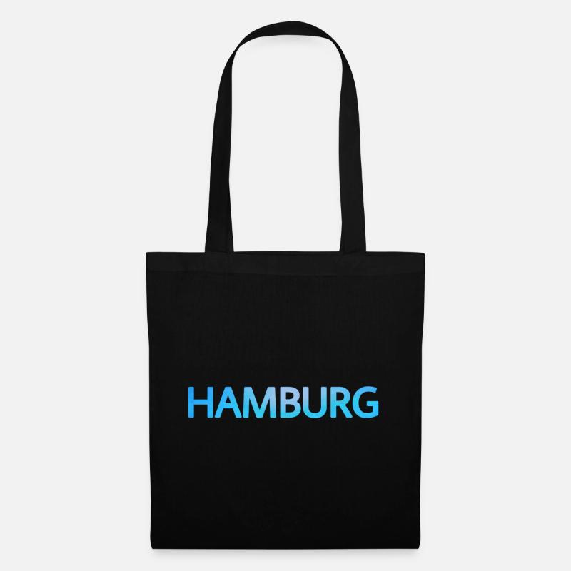 Hamburg - Stoffbeutel - Schwarz