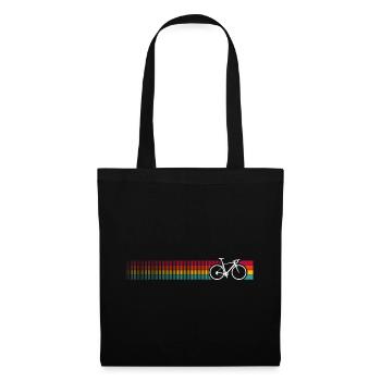 Vibrant Rainbow Bicycle Pattern - Tote Bag - black - Front