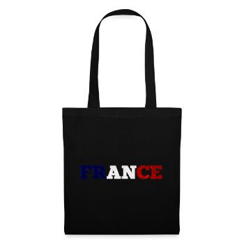 Frankreich - Stoffbeutel - Schwarz - Vorne