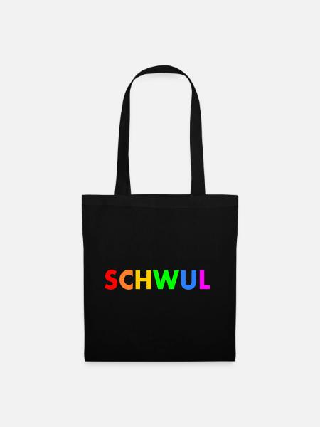 Schwul - Stoffbeutel - Schwarz