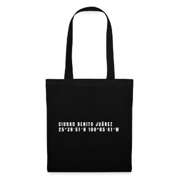 Nuevo León, Mexique Coordonnées - Sac en tissu - noir - Devant