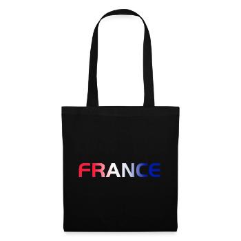 France Football Flag Shirt Soccer Shirt French Tee - Stoffbeutel - Schwarz - Vorne