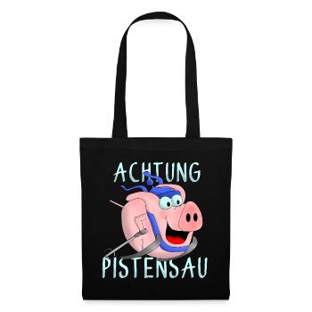 Attention à la piste - Sac en tissu - noir - Devant