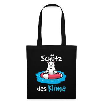 Protects the Climate Polar Bear Baby Comic Cartoon - Tote Bag - black - Front