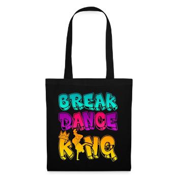 Breakdance King - B-Boy Sohn Junge Geschenk - Stoffbeutel - Schwarz - Vorne