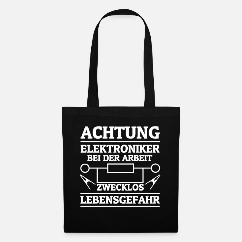 Widerstand Zwecklos Elektroniker Azubi Geschenk - Stoffbeutel - Schwarz