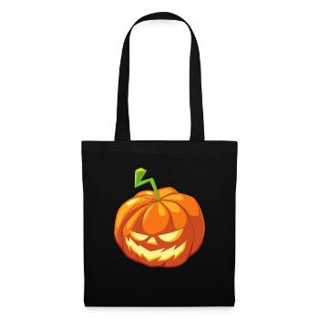 Kürbis Halloween - Stoffbeutel - Schwarz - Vorne