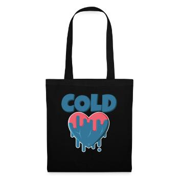Froid coeurs glaçons - Sac en tissu - noir - Devant