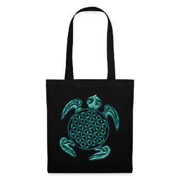 Flower of Life - Turtle 1 - Stoffbeutel - Schwarz - Vorne
