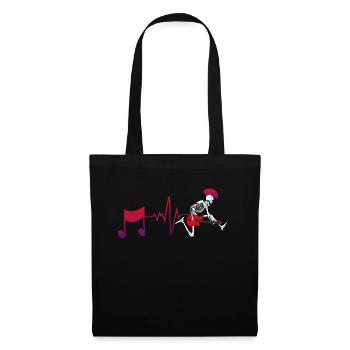 Guitare rock n roll - Sac en tissu - noir - Devant