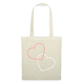 Two heart shapes - connected together - Tote Bag - nature - Front