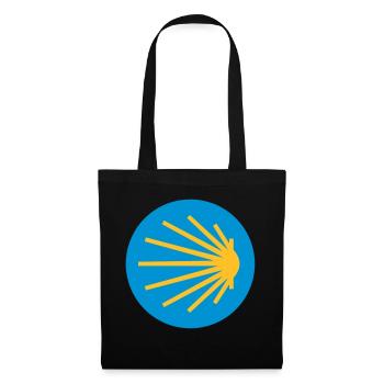 pétoncle classique ronde - Sac en tissu - noir - Devant