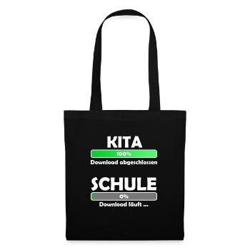 Schule loading - Schulbeginn - Einschulung - Stoffbeutel - Schwarz - Vorne