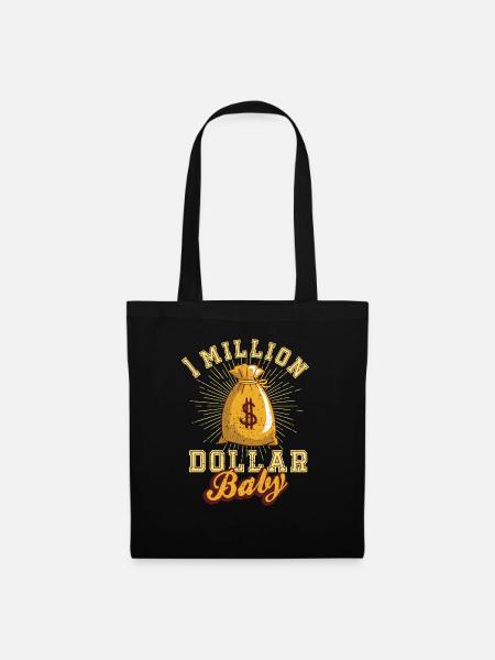 1 Million Dollar Baby Cash Geld Gold Geschenk Idee - Stoffbeutel - Schwarz