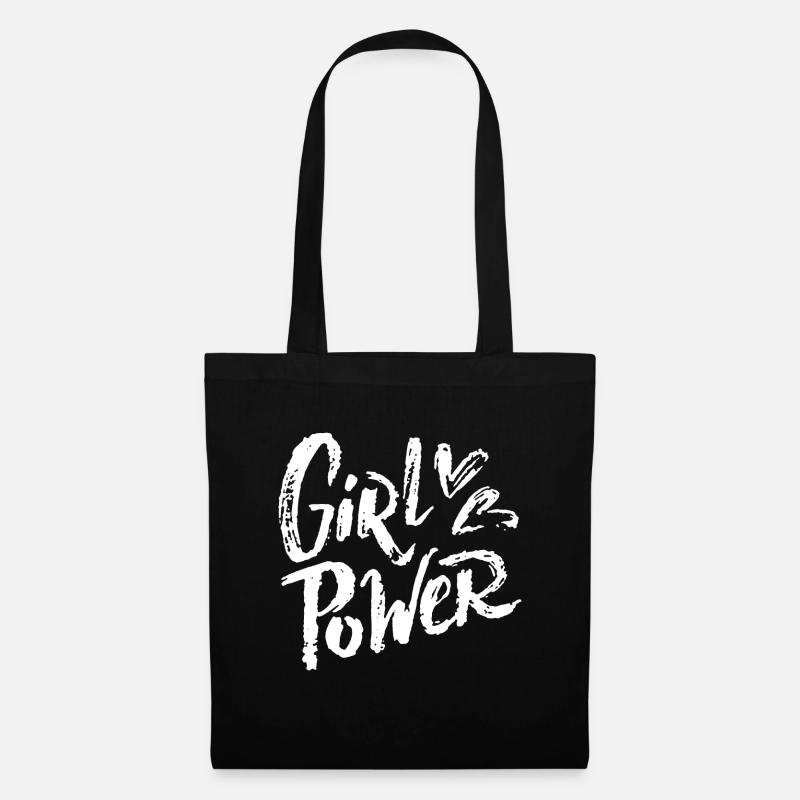 Frauenpower weiß - Stoffbeutel - Schwarz