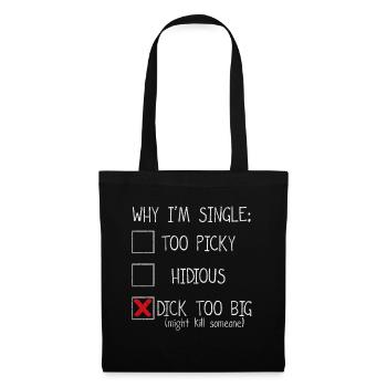 DICK TOO BIG DRÔLE UNIQUE CHEMISE - Sac en tissu - noir - Devant