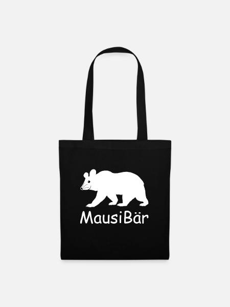 MausiBär - Stoffbeutel - Schwarz