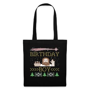 Ugly Christmas Birthday Boy Christmas Gift - Tote Bag - black - Front