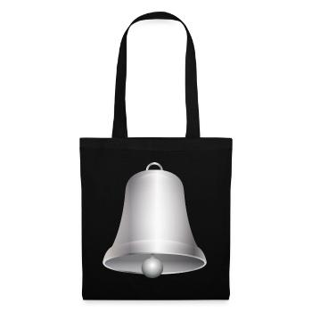large silver-colored church bell or bells - Tote Bag - black - Front
