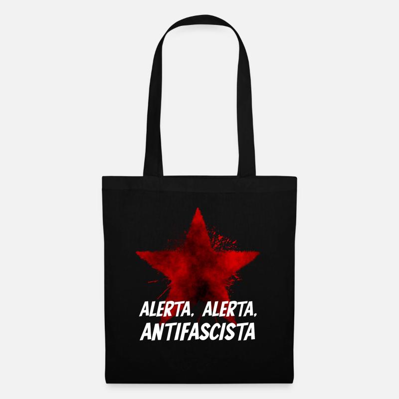Alerta, Alerta, Antifascista - Stoffbeutel - Schwarz