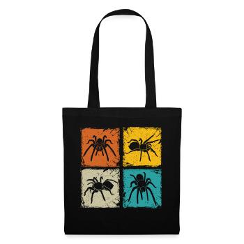 Tarantula retro Quadrate Spinne Liebhaber Tarantula - Stoffbeutel - Schwarz - Vorne