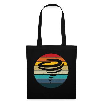Tornado retro sunset storm chaser gift - Tote Bag - black - Front