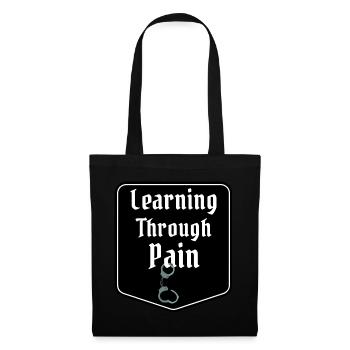 Learning Through Pain BDSM Handschellen Bondage - Stoffbeutel - Schwarz - Vorne