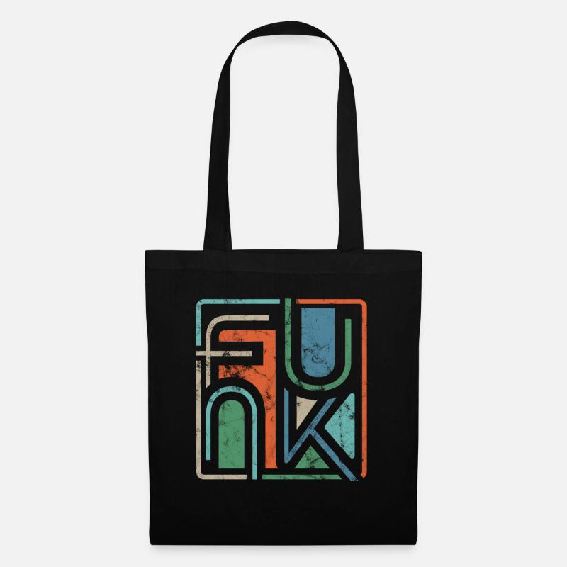 Funk Funky Retro - Stoffbeutel - Schwarz