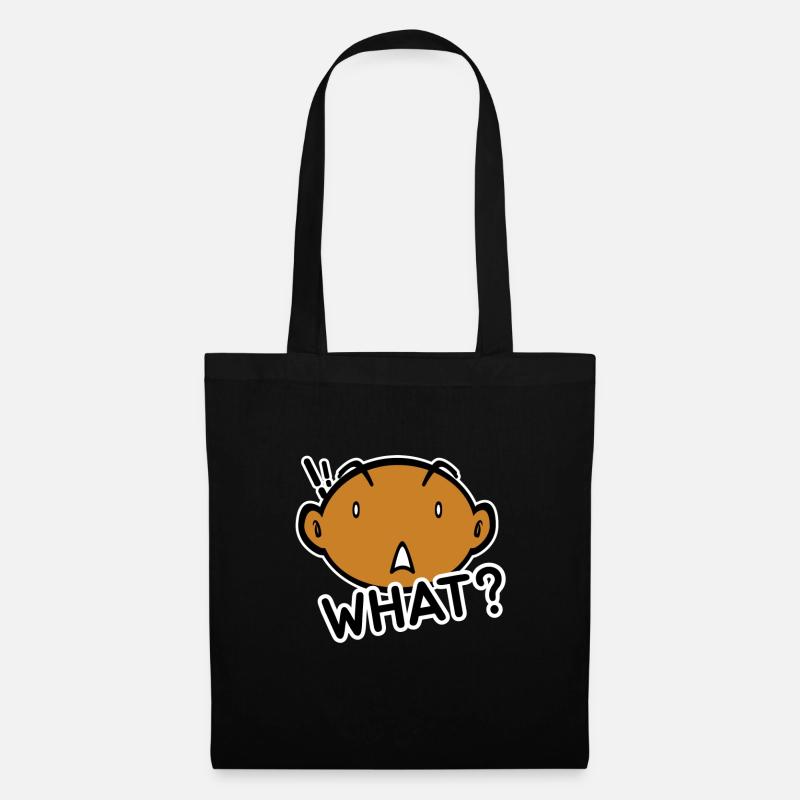 What? Funny head face gift - Tote Bag - black